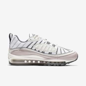 Nike Air Max 98 - Sneakers - Hvide/Grå/Sølv | DK-82796